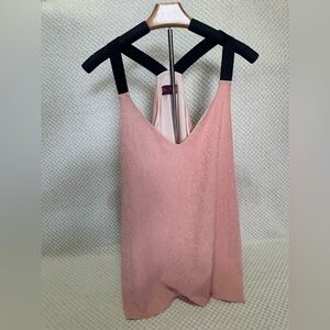2/$15 isle pink and black racerback tank